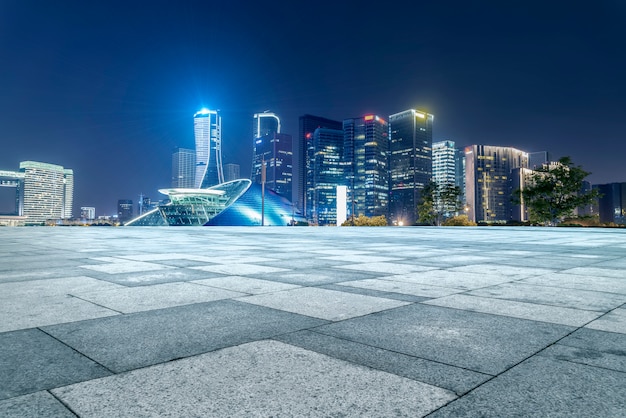 City finance square night view